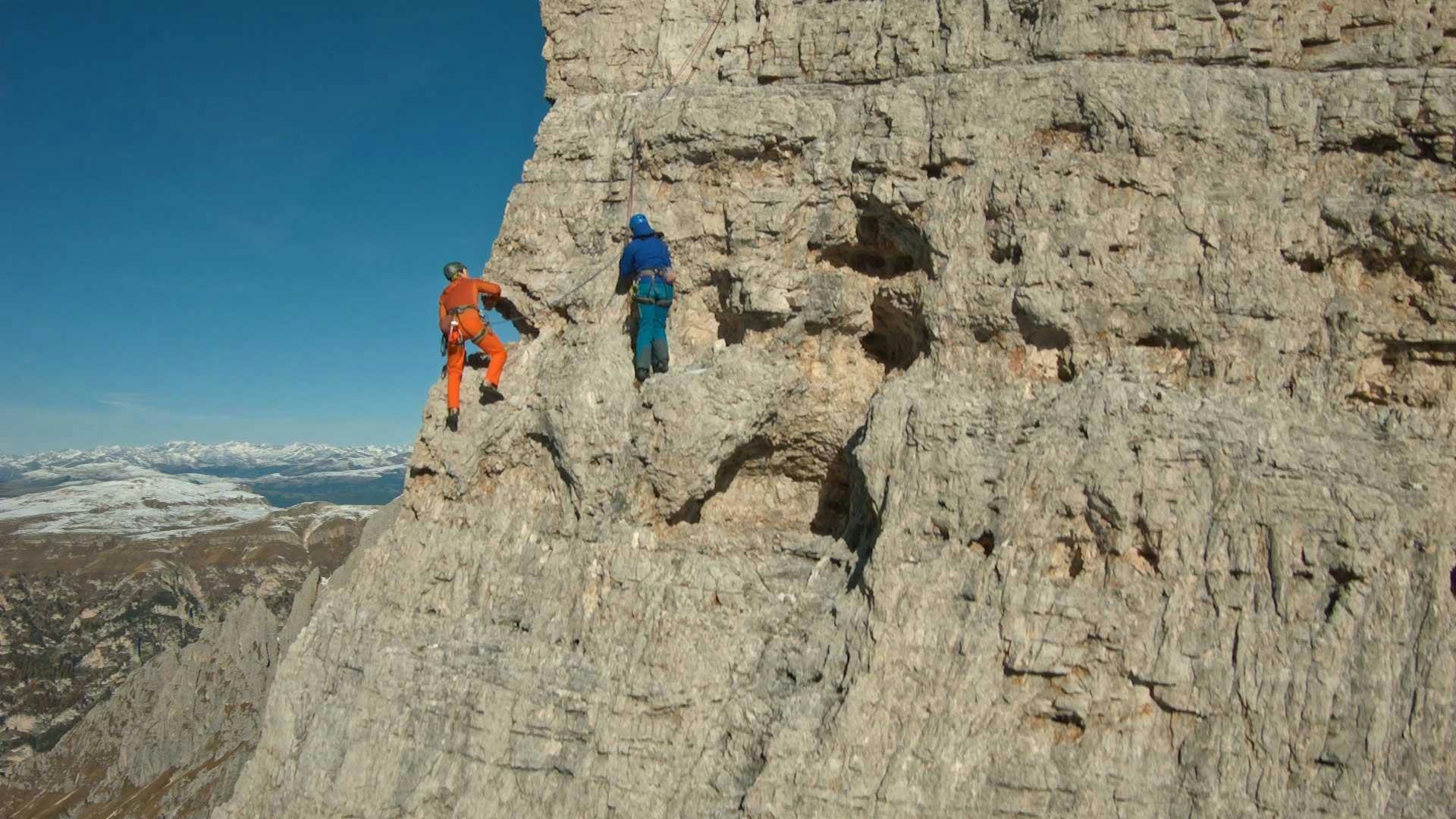 Climbing Delago Tower in the Dolomites